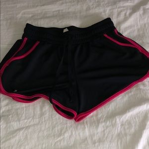 Black exercise shorts